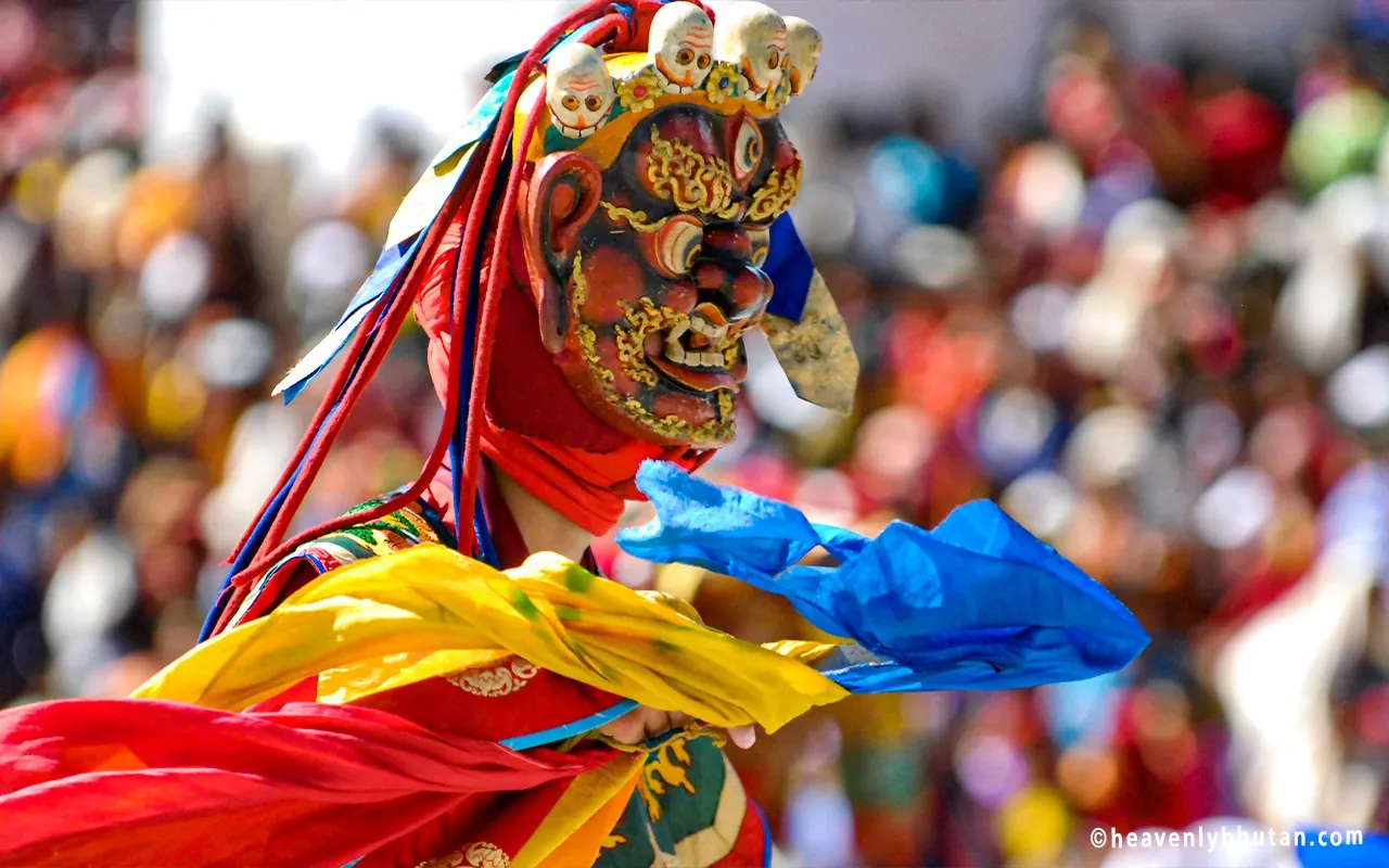 Trongsa Tshechu Zhim Cham White Crane Dance Festival